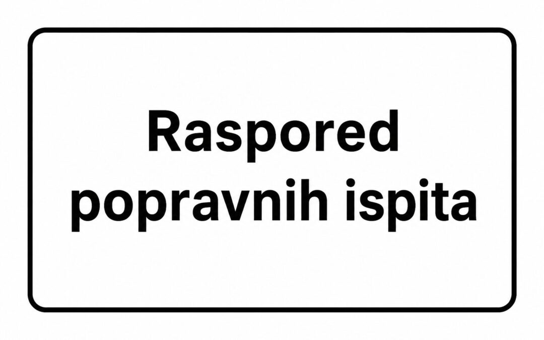Popravni ispiti – kolovoz